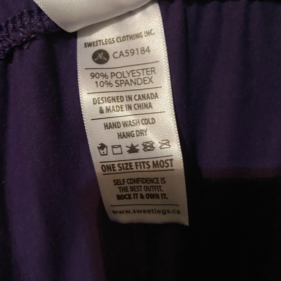 Sweetlegs Purple Leggings - Picture 3 of 3